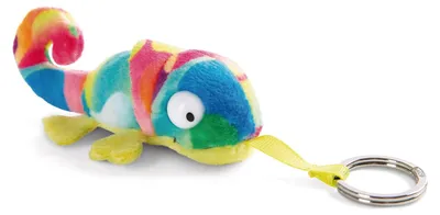 Productafbeelding van Kameleon sleutelhanger - 8 cm - Pluche - Groen