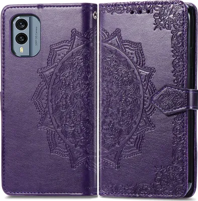 Produktbild von Mobigear Mandala  Nokia X30 Hülle Klapphülle Geldbörse - Lila