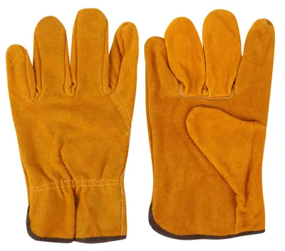 Immagine prodotto di Guanti da lavoro multiuso in pelle di vacchetta, resistenti al calore, protettivi, per autisti e saldatori, giallo