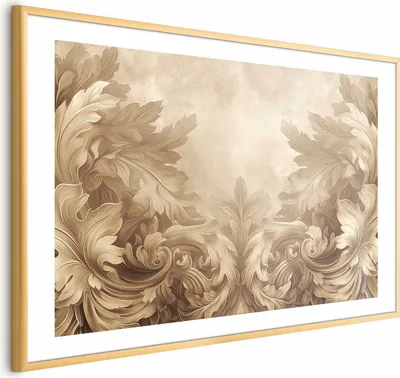 Produktbild von Posterpapier Poster - Carved Ornaments in Sepia Shades 60x40 cm Muster f-H-10018-ao-a
