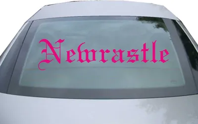 Produktbild von Indigos UG - Aufkleber Heckscheibe & Motorklappe DE6648 - pink - 600x142 mm - Nemrastle - Auto Scheiben Fenster Heckklappe Tuning Racing JDM - Die cut