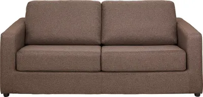 Produktbild von Express 3-Sitzer Schlafsofa mit braunem Bezug - Liegefläche 140 cm - Matratze 14 cm - DONETO
