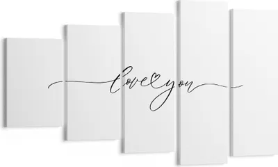 Produktbild von Bild auf Leinwand - Leinwandbild - 5 Teile - Ich liebe dich handschriftlich - 100x60cm - Wand Bild - Wanddeko - Wandbilder - Leinwanddruck - Bilder - Wanddekoration - Leinwand bilder - EG100x60-4644