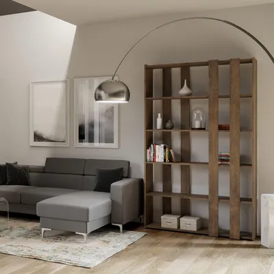 Immagine prodotto di Libreria Moderna 5 Ripiani 120x36x204 cm in nobilitato Noce