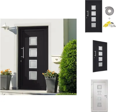 Immagine prodotto di vidaXL Porta d'ingresso antracite 108x200 cm - Porte d'ingresso