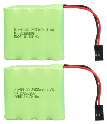 Productafbeelding van 2 stuks 4,8 V 2400 mAh AA NiMH-accupack voor RC-auto's en speelgoed