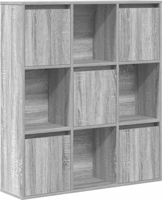 Zdjęcie produktu dla vidaXL Regał szary Sonoma 89x24x101,5 cm Materiał drewnopochodny
