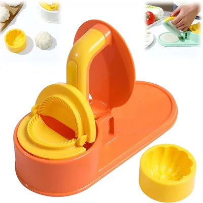 3-in-1 Knödelformer-Set, manuelle Teigpresse, orange