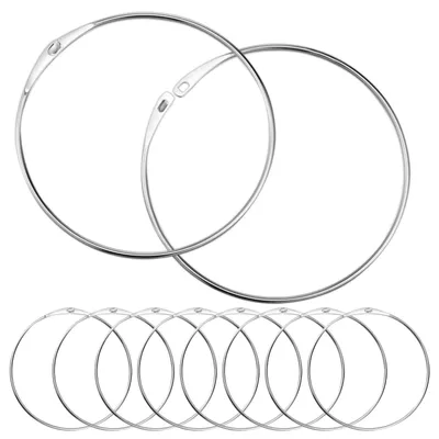 Produktbild von Set mit 10 großen Schlüsselanhängern, 12 cm, Silber