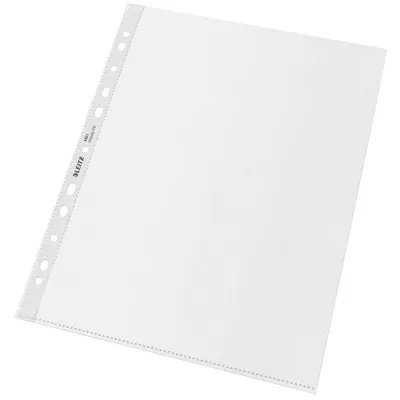 Immagine prodotto di 25 tasche portadepliant LEITZ riciclo 4021 DIN A4 trasparente grana 0,10 mm