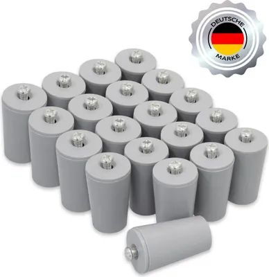 Produktbild von ECENCE Anschlagpuffer Stopper für Rollladen, 20er Set 40mm inkl. Schraube Grau, Endanschlag, Rolll