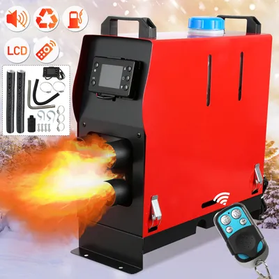 Image de Chauffage diesel tout-en-un Vigevee, 8 kW, 12 V, avec réservoir de 5 litres, écran LCD et télécommande, chauffage mobile pour voitures, camions, camping-cars, caravanes et bateaux