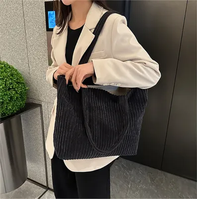 Produktbild von 360Home Handtasche, große Kapazität, multifunktional, Ein-Schulter-Tasche, Einkaufstasche Schwarz