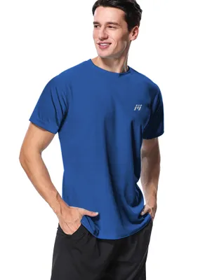 Obrázek produktu pro Pánské tričko s krátkým rukávem UV Block UPF 50+ Training Running Sport Quick Dry Navy Blue M