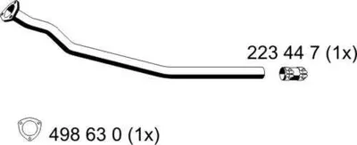 Produktbild von ERNST Abgasrohr Auspuffrohr für AUDI A4 Limousine (8D2, B5) Vorne 243445