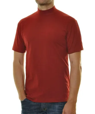 Ragman T-Shirt kurzarm mit Stehkragen in rot
