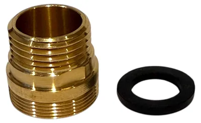 Produktbild von Messing Wasserhahnadapter M24 Außengewinde & M22 Innengewinde auf 1/2"-Gewinde