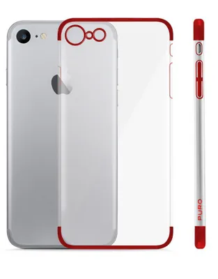 Obrázok produktu pre PURO IPC747VERGERED, Ochranný obal, Apple, 6/6s/7/8, 11,9 cm (4.7"), Červená, Priehľadná