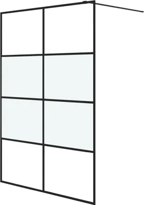 Produktbild von vidaXL Duschwand für Begehbare Dusche Schwarz 140x195 cm Halbmatt ESG