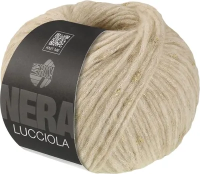 Produktbild von Lana Grossa LUCCIOLA (NERA) 50 g Effektgarn aus Alpaka- und Merinofasern mit Metallglanz 130 m Farbe 007 - Creme