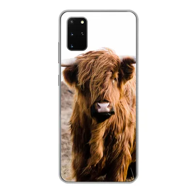 Produktbild von MuchoWow® Handyhülle Schutzhülle Hülle für Samsung Galaxy S20 Plus Schottische Highlander - Landschaft - Kuh - Braun - Tiere - Natur Silikon Softcase Handy Hülle - Hartschale