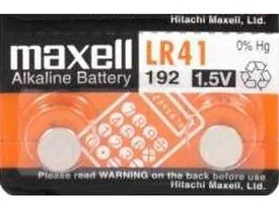 Imagen del producto de Maxell 11716800, Pila de botón de un solo uso, LR41, Alcalina, 1,5 V, 10 unidades, Sin mercurio (Hg)