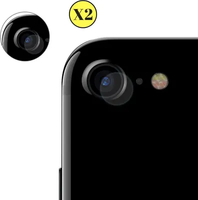 Immagine prodotto di Protezione della fotocamera per iPhone 7 / iPhone 8 [2 pezzi] Pellicola di protezione della fotocamera Pellicola trasparente in vetro temperato Pellicola di protezione contro i graffi dell'obiettivo posteriore Protezione dell'obiettivo Phonillico®
