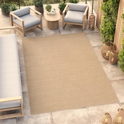 Obrázek produktu pro Koberec Tapiso Outdoor MONO Modern Beige pro vnitřní i venkovní použití, ÖKO-TEX, 200 x 300 cm