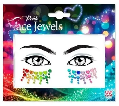 Image de Paillettes pour le visage - Pride colorées - Widmann