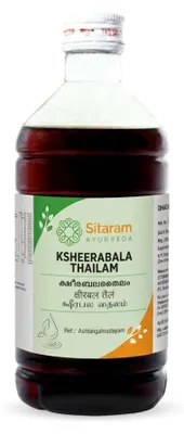 Produktbild von Sitaram Ayurveda Ksheerabala Thailam 450 ml - Mildes ayurvedisches Massageöl, Großflasche