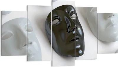 Produktbild von Bild auf Leinwand - Leinwandbild - Venedig Maske Schauspieler Theater - 160x85cm - Wand Bild - Wanddeko - Leinwanddruck - Bilder - Kunstdruck - Leinwand bilder - Wandkunst - EA160x85-2208