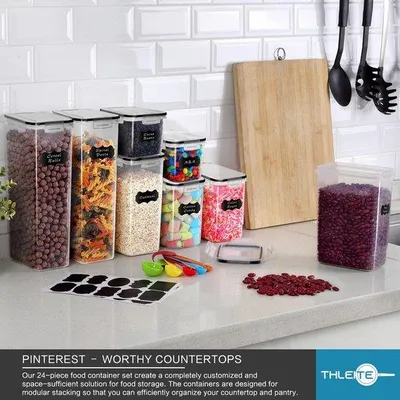 Produktbild von Kunststoff-Vorratsdosen-Set, luftdicht, 16-teilig, BPA-frei, 2,8-0,8l