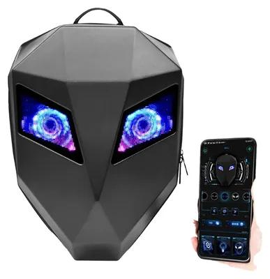 Obrázek produktu pro Motocyklový batoh, programovatelný LED displej, voděodolný, rozměry: 36 x 18 x 48 cm, objem: 20–35 litrů, nastavitelné popruhy
