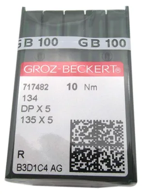 Nähmaschinennadeln DPX5 16/100, 100 Stück, System 135X5
