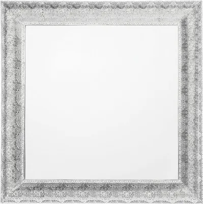 Produktbild von BELIANI Wandspiegel Silber Kunststoff 65 x 65 cm dekorative Ausstrahlung Quadratisch Vintage