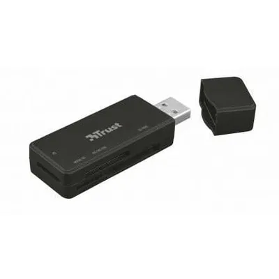 Zdjęcie produktu dla Trust NANGA, MS Micro (M2), Memory Stick (MS), MicroSD (TransFlash), SD, Czarny, USB 3.2 Gen 1 (3.1 Gen 1) Type-A, 19 g, 95 mm, 15 mm