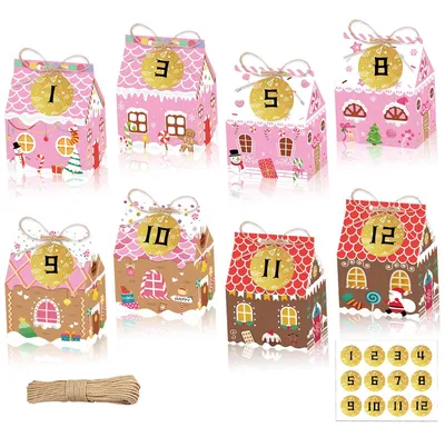 12 leere Adventskalender-Boxen zum Befüllen, DIY, Weihnachten, 2025