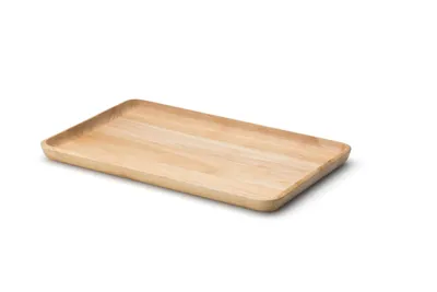 Zdjęcie produktu dla CONTINENTA Tablett rechteckig, Gummibaum 34x21x2 cm 3287 4017167328706 Vorteilset – 2 Stück – inkl. 4 Edelstahl-Trinkhalme