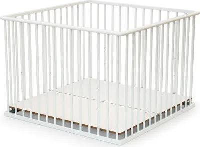 Immagine prodotto di WEBABY - Box bambini legno CUBO - Bianco - 100 x 100 cm