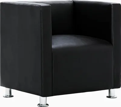 Immagine prodotto di vidaXL Poltrona Cube in Pelle finta nera