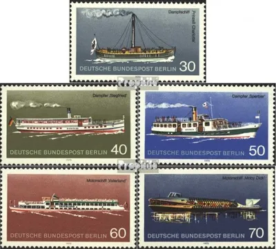 Produktbild von Briefmarken Berlin (West) 1975 Mi 483-487 (kompl.Ausgabe) postfrisch Personenschiffahrt