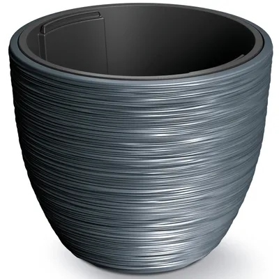 Produktbild von Prosperplast Pflanztopf Furu Stripes - Kunststoff - anthrazit - D30 cm