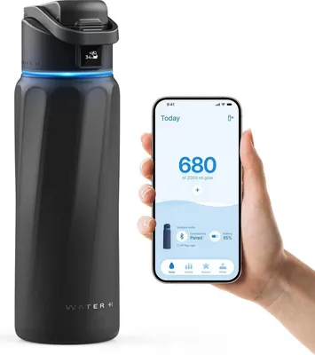 Produktbild von WaterH Boost Smart Trinkflasche 946ml Schwarz