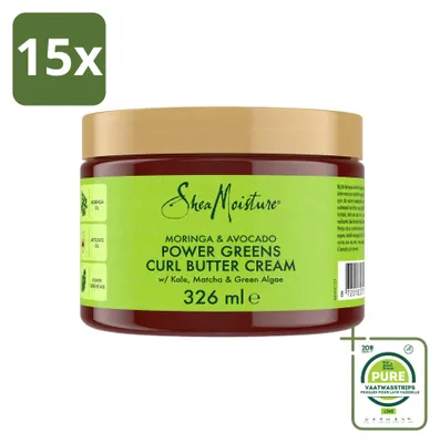 Imagen del producto de 15 unidades de crema para rizos SheaMoisture, con extracto de moringa y aguacate, 326 ml - Paquete grande