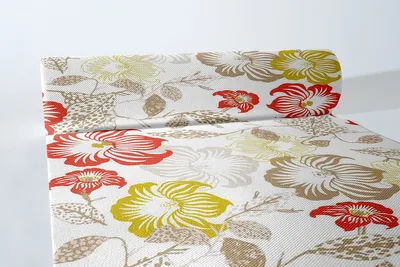 Produktbild von Airlaid Tischläufer Mara, 40 cm x 24 m , 1 Stück - Mank - Floral