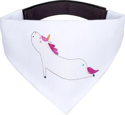 Produktbild von Mr. & Mrs. Panda Hundehalstuch Einhorn Yoga - Weiß - Geschenk, Dreieckstuch, Namaste, Halstuch für Hund, Unicorn, Sport, Einhörner, Witzig, Bandana, Hunde, Schal