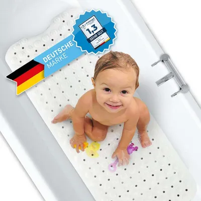 Produktbild von FLIPLINE Badewannenmatte, 100 x 40 cm - rutschfest, BPA-frei, maschinenwaschbar