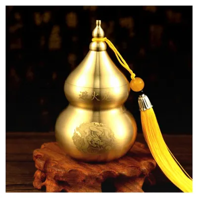 Produktbild von Feng Shui Chinesische Messing Hu Lou Kürbis Statue