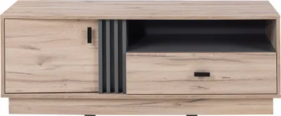 Produktbild von Wohnzimmer-Lowboard 125 cm breit in Eiche Nb. mit 1 Tür, 1 Schublade ANTIGUA-133