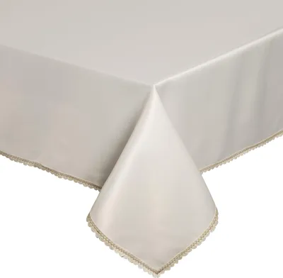 Produktbild von EUROFIRANY | Tischdecke - 140 x 220 cm - cremefarbenes Tischtuch mit Stickerei - Elegant